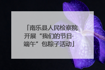 南乐县人民检察院开展“我们的节日·端午”包粽子活动