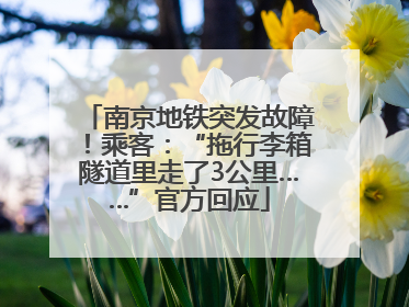 南京地铁突发故障！乘客：“拖行李箱隧道里走了3公里……”官方回应