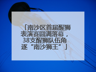 南沙区首届醒狮表演赛圆满落幕，38支醒狮队伍角逐“南沙狮王”