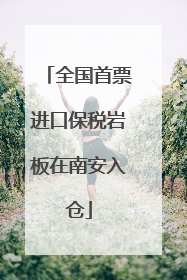 全国首票进口保税岩板在南安入仓