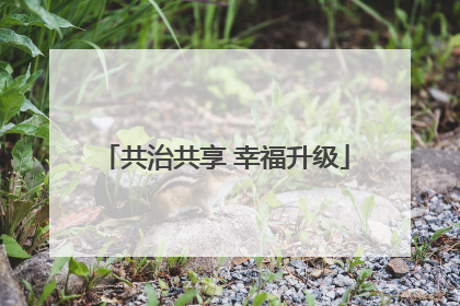 共治共享 幸福升级