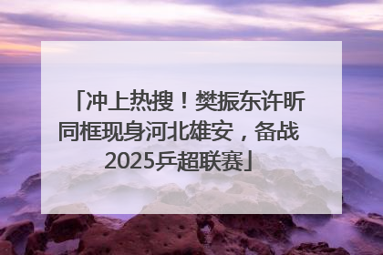 冲上热搜！樊振东许昕同框现身河北雄安，备战2025乒超联赛
