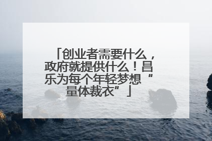 创业者需要什么，政府就提供什么！昌乐为每个年轻梦想“量体裁衣”