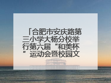 合肥市安庆路第三小学大杨分校举行第六届“和美杯”运动会暨校园文化艺术节