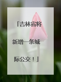 吉林省将新增一条城际公交！