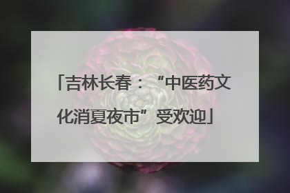 吉林长春：“中医药文化消夏夜市”受欢迎
