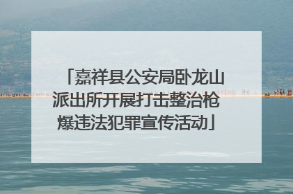 嘉祥县公安局卧龙山派出所开展打击整治枪爆违法犯罪宣传活动