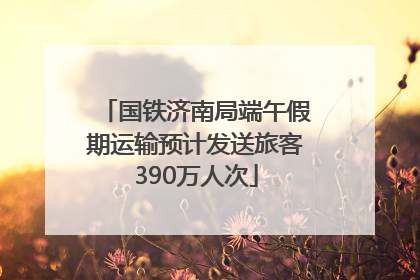 国铁济南局端午假期运输预计发送旅客390万人次