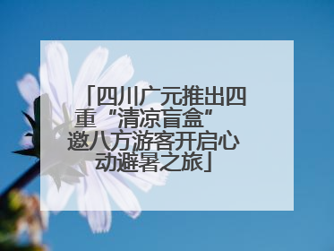 四川广元推出四重“清凉盲盒” 邀八方游客开启心动避暑之旅