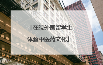 在皖外国留学生体验中医药文化