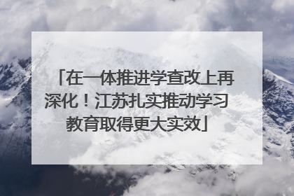 在一体推进学查改上再深化！江苏扎实推动学习教育取得更大实效