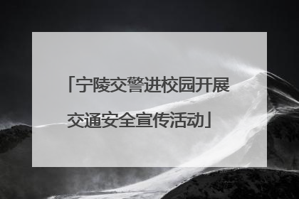 宁陵交警进校园开展交通安全宣传活动
