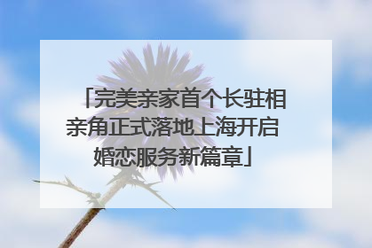 完美亲家首个长驻相亲角正式落地上海开启婚恋服务新篇章