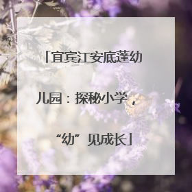 宜宾江安底蓬幼儿园：探秘小学，“幼”见成长