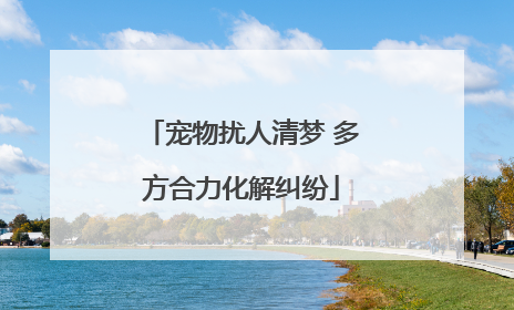 宠物扰人清梦 多方合力化解纠纷