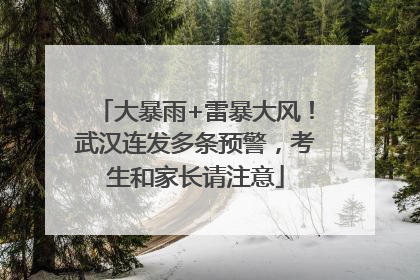 大暴雨+雷暴大风！武汉连发多条预警，考生和家长请注意