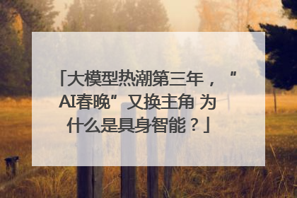 大模型热潮第三年，“AI春晚”又换主角 为什么是具身智能？