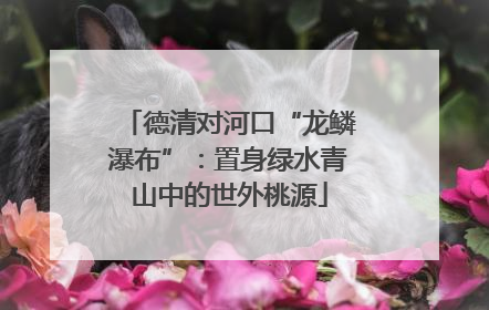 德清对河口“龙鳞瀑布”：置身绿水青山中的世外桃源
