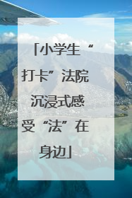 小学生“打卡”法院 沉浸式感受“法”在身边