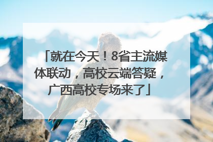 就在今天！8省主流媒体联动，高校云端答疑，广西高校专场来了