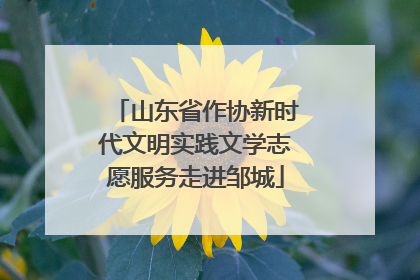 山东省作协新时代文明实践文学志愿服务走进邹城