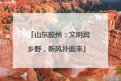 山东胶州：文明润乡野，新风扑面来