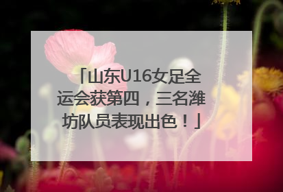 山东U16女足全运会获第四，三名潍坊队员表现出色！