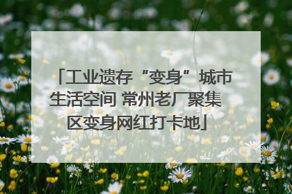 工业遗存“变身”城市生活空间 常州老厂聚集区变身网红打卡地