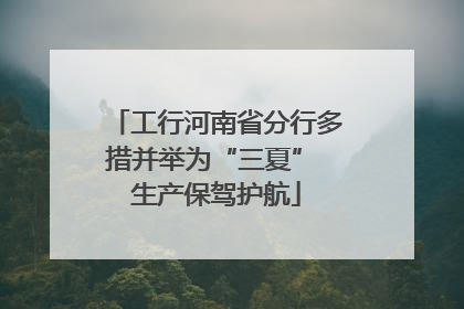 工行河南省分行多措并举为“三夏” 生产保驾护航