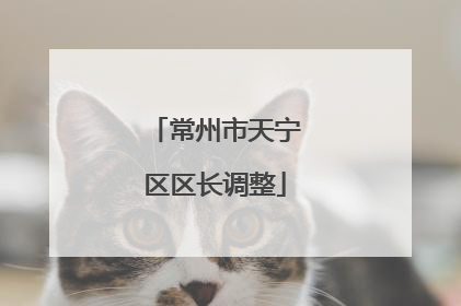常州市天宁区区长调整
