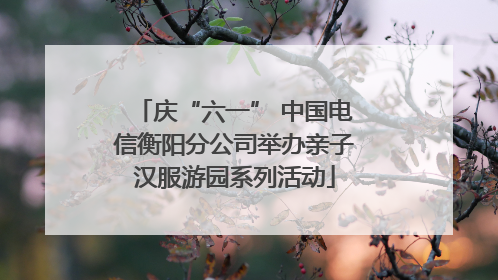 庆“六一” 中国电信衡阳分公司举办亲子汉服游园系列活动