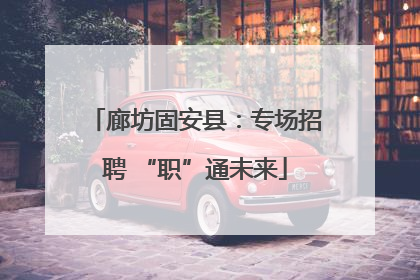 廊坊固安县：专场招聘 “职”通未来