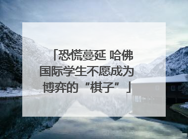 恐慌蔓延 哈佛国际学生不愿成为博弈的“棋子”