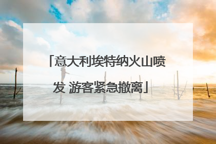 意大利埃特纳火山喷发 游客紧急撤离