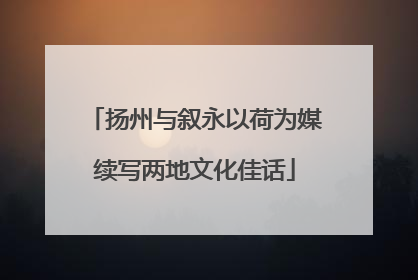 扬州与叙永以荷为媒续写两地文化佳话