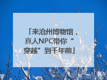 来沧州博物馆，真人NPC带你“穿越”到千年前