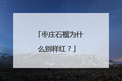 枣庄石榴为什么别样红？