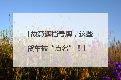 故意遮挡号牌，这些货车被“点名”！