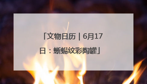 文物日历｜6月17日：蜥蜴纹彩陶罐
