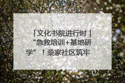 文化书院进行时｜“急救培训+基地研学”！桑家社区筑牢居民健康防线