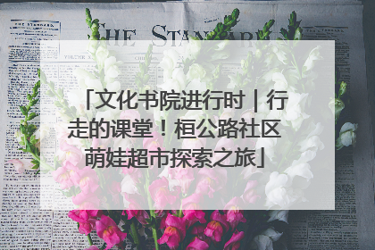 文化书院进行时｜行走的课堂！桓公路社区萌娃超市探索之旅