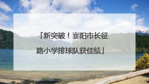 新突破！襄阳市长征路小学排球队获佳绩