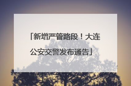 新增严管路段！大连公安交警发布通告