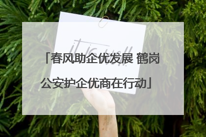 春风助企优发展 鹤岗公安护企优商在行动