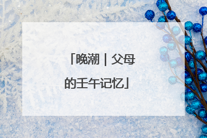 晚潮｜父母的壬午记忆