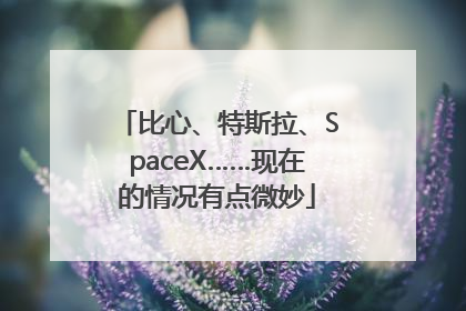 比心、特斯拉、SpaceX……现在的情况有点微妙