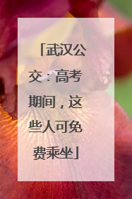 武汉公交：高考期间，这些人可免费乘坐