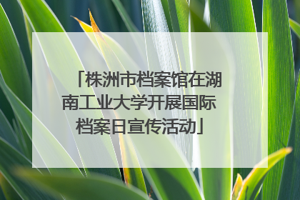 株洲市档案馆在湖南工业大学开展国际档案日宣传活动