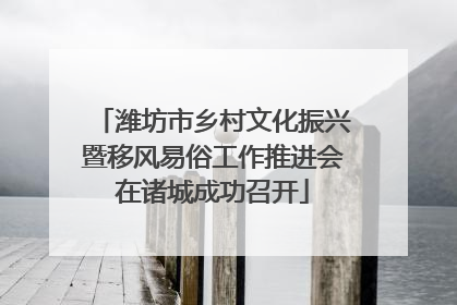 潍坊市乡村文化振兴暨移风易俗工作推进会在诸城成功召开