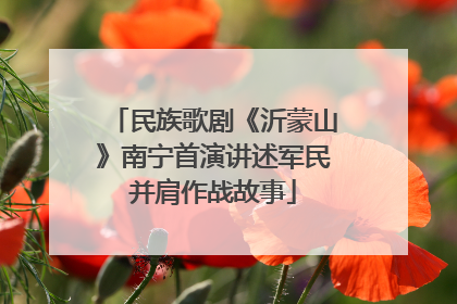 民族歌剧《沂蒙山》南宁首演讲述军民并肩作战故事